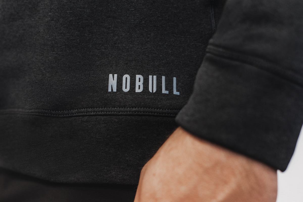 Nobull Performance Crew Men's Sweatshirts Deep Grey | Australia (FC6358)